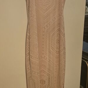 Massimo Pink Sheath Maxi Dress Spaghetti Strap